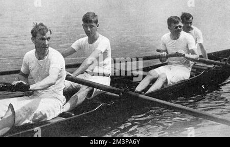 Regata dei soldati ciechi a Putney, prima guerra mondiale Foto Stock