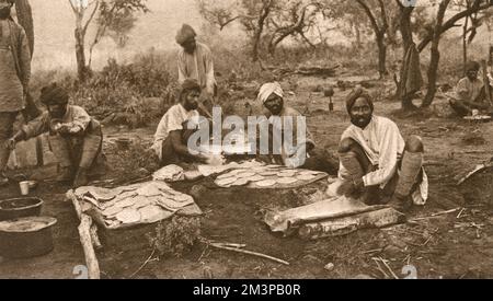 Truppe indiane in Africa orientale durante la prima guerra mondiale Foto Stock