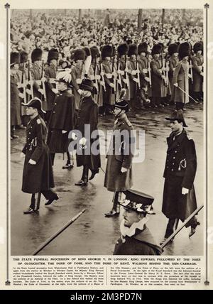 Processione funebre di Stato di re Giorgio V. Foto Stock