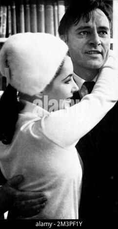 Elizabeth Taylor e Richard Burton - attori Foto Stock