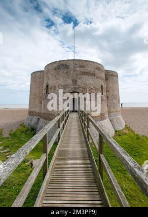 Quatrefoil martello Tower - Aldeburge, Suffolk, Inghilterra Foto Stock
