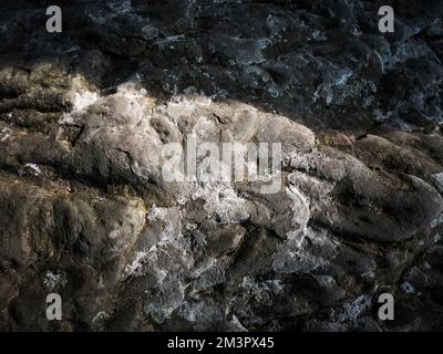 Struttura di antichi blocchi di pietra di antichi edifici in pietra naturale a schermo intero Foto Stock