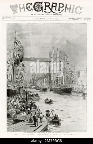 Cerimonia di apertura del Tower Bridge 1894 Foto Stock