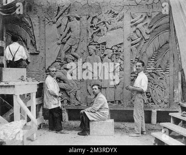 Fregio Janniot al Palais de la porte Dorée, 1931. Foto Stock