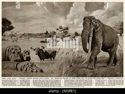 Trafalgar Square di 100.000 anni fa Foto Stock