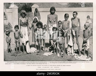 Carestia in India, 1897 Foto Stock