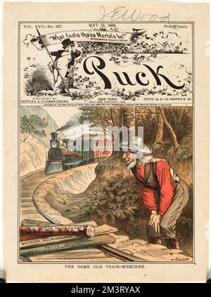 Lo stesso vecchio relitto ferroviario , riforma della pubblica amministrazione, Sabotage, Ferrovie, Ferrovie Foto Stock