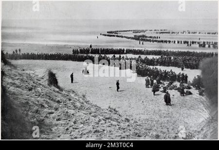 Scena durante l'evacuazione di Dunkerque, seconda guerra mondiale Foto Stock