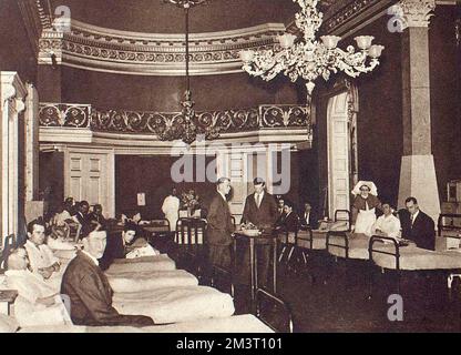 Seconda Guerra Mondiale - Dimora convertita in ospedale di Guerra Foto Stock