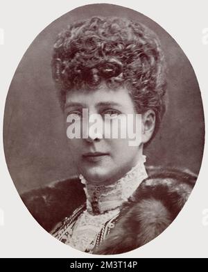 Alexandra di Danimarca (1844 - 1925), regina Alexandra consort al re Edoardo VII di Gran Bretagna. Foto Stock