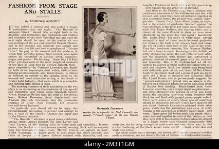 Vite private, moda sul palco, Gertrude Lawrence Foto Stock