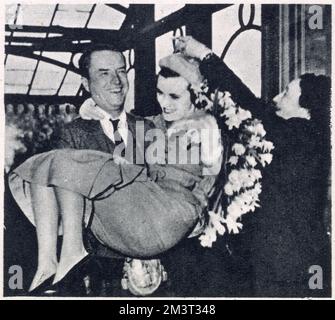 Matrimonio del Duca di Argyll con la signora Charles Sweeny Foto Stock