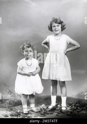 Princess Elizabeth & Princess Margaret, luglio 1932 Foto Stock