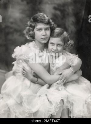 Principessa Elisabetta e principessa Margaret Rose. Data: 1939 Foto Stock