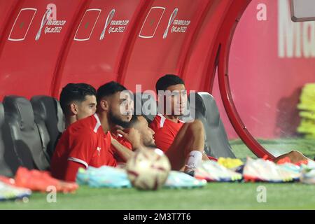 Formazione della squadra di calcio marocchina al campo di al Duhail il giorno prima della partita contro la Croazia a Doha, Qatar, il 16 dicembre 2022. Foto: Igor Kralj/PIXSELL Foto Stock