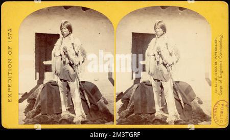 Shee-zah-nan-tan, Jicarilla Apache Brave ,. Fotografie dell'Occidente americano Foto Stock