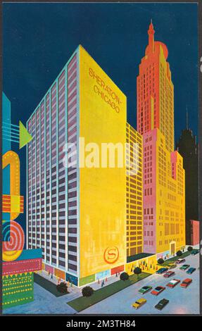 Sheraton-Chicago Hotel, 505 North Michigan Avenue, Illinois, 60611 , Hotels, Tichnor Brothers Collection, Cartoline degli Stati Uniti Foto Stock