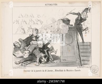 Souvenir de la journée du 18 janvier... , Funzionari di gabinetto, politici, Dupin, M. André-Marie-Jean-Jacques, 1783-1865. Honoré Daumier (1808-1879). Litografie Foto Stock