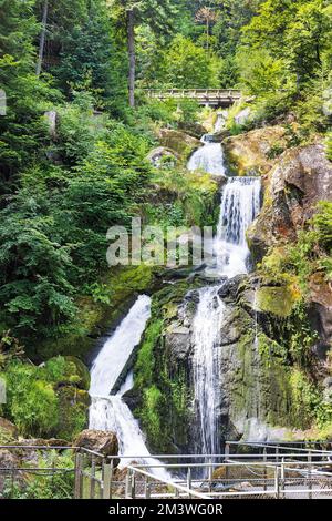 Bella cascata in Germania Triberg Foto Stock