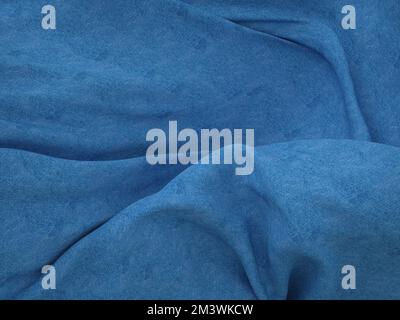 Sfondo formato da denim rughe. illustrazione 3d. Foto Stock