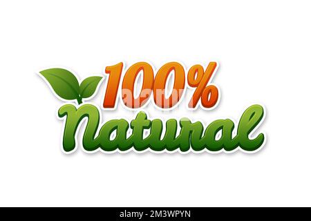 100% effetto testo naturale Illustrazione Vettoriale