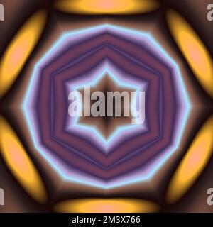 mandala arte vintage bianco e nero, antico indiano vedic background design artistico lavoro, vecchia pittura texture con molteplici forme matematiche Foto Stock