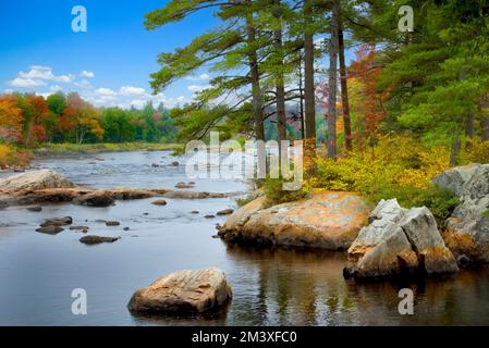 Fiume Moose nelle montagne Adirondcak dello stato di New York negli Stati Uniti Foto Stock