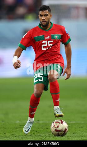 Doha, Qatar. 17th Dec, 2022. Yahya Attiat-Allah durante la partita della Coppa del mondo FIFA 2022 allo stadio internazionale Khalifa di Doha. Il credito per le immagini dovrebbe essere: David Klein/Sportimage Credit: Sportimage/Alamy Live News Foto Stock