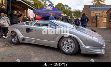 1988 Lamborghini Countach 25th Anniversary Edition ‘F571 PYP’ in mostra allo Scramble di Ottobre tenutosi al Bicester Heritage Centre Foto Stock