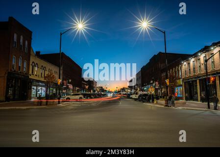 Lindsay Ontario Canada Downtown Kent Street nella città dei laghi di Kawartha Foto Stock