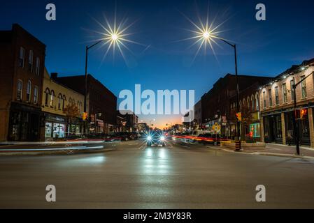 Lindsay Ontario Canada Downtown Kent Street nella città dei laghi di Kawartha Foto Stock