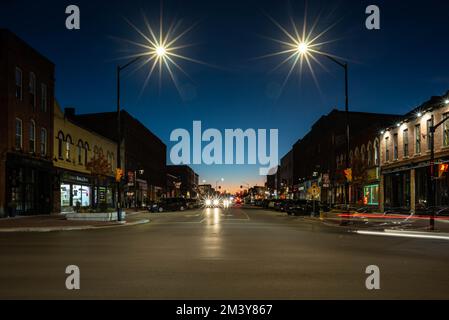 Lindsay Ontario Canada Downtown Kent Street nella città dei laghi di Kawartha Foto Stock