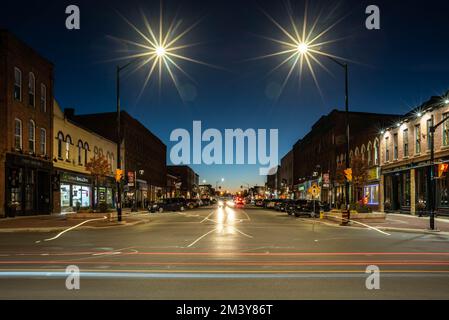 Lindsay Ontario Canada Downtown Kent Street nella città dei laghi di Kawartha Foto Stock