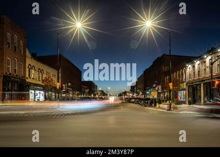 Lindsay Ontario Canada Downtown Kent Street nella città dei laghi di Kawartha Foto Stock