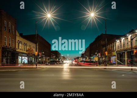 Lindsay Ontario Canada Downtown Kent Street nella città dei laghi di Kawartha Foto Stock