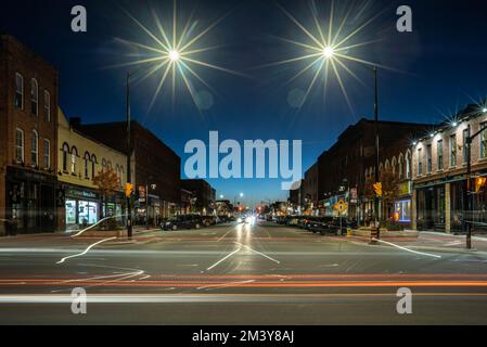 Lindsay Ontario Canada Downtown Kent Street nella città dei laghi di Kawartha Foto Stock