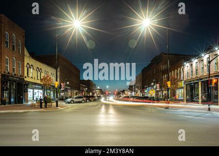 Lindsay Ontario Canada Downtown Kent Street nella città dei laghi di Kawartha Foto Stock