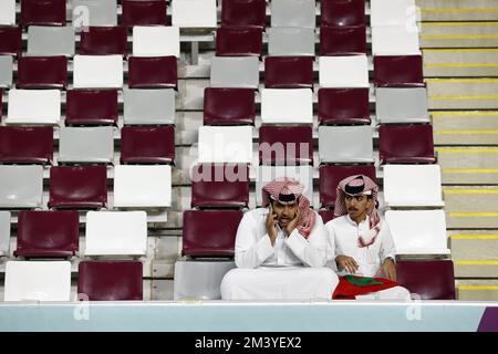 AR-Rayyan, Qatar. 17th Dec, 2022. AR-RAYYAN - sostenitori del Marocco durante la Coppa del mondo FIFA Qatar 2022 Play-off terzo posto match tra Croazia e Marocco allo stadio internazionale Khalifa il 17 dicembre 2022 ad Ar-Rayyan, Qatar. AP | Dutch Height | MAURICE OF STONE Credit: ANP/Alamy Live News Foto Stock