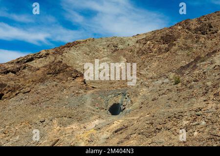 Ingresso alla miniera, alla miniera di Keane Wonder e al parco nazionale della Death Valley Foto Stock