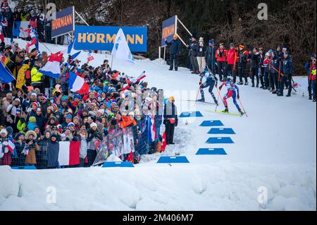 Ambiente durante la BMW IBU World Cup 2022, Annecy - le Grand-Bornand, uomo 12,5 km Pursuit, il 17 dicembre 2022 a le Grand-Bornand, Francia - Foto Florian Frison / DPPI Foto Stock