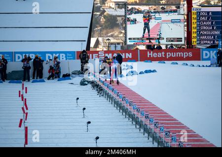 Ambiente durante la BMW IBU World Cup 2022, Annecy - le Grand-Bornand, uomo 12,5 km Pursuit, il 17 dicembre 2022 a le Grand-Bornand, Francia - Foto Florian Frison / DPPI Foto Stock