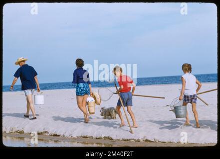 Montauk Fishing, toni Frissell, Antoinette Frissell Bacon, Antoinette Frissell Foto Stock