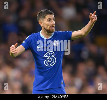 22 Ott 2022 - Chelsea contro Manchester United - Premier League - Stamford Bridge Chelsea's Jorginho durante la partita della Premier League contro Manchester United immagine : Mark Pain / Alamy Foto Stock