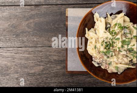 Pasta da vista ad angolo alto Foto Stock