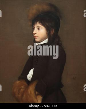 Ritratto di un ragazzo di 11 anni del pittore barocco fiammingo Jacob van Oost il Vecchio alla National Gallery, Londra, Regno Unito Foto Stock