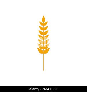 Logo corone di grano. Icona dell'orecchio del grano. Vettore agricoltura orecchie simbolo. Illustrazione Vettoriale