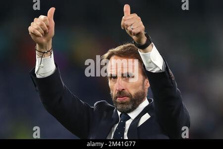 Foto del file datata 03-07-2021 del manager inglese Gareth Southgate, che si prevede rimanga su come il manager inglese, l'agenzia di stampa PA capisce. Data di emissione: Domenica 19 dicembre 2022. Foto Stock