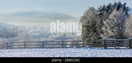 Vista invernale lungo la valle di Rossendale lancashire regno unito sulla 12.11.2022 verso Crawshawbooth, rawtenstall e Manchester Foto Stock