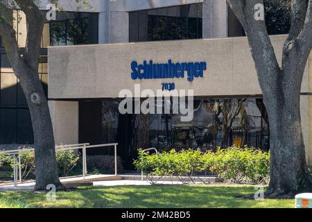 Houston, TX, USA - 27 febbraio 2022: Schlumberger Executive Office a Houston, TX, USA. Foto Stock