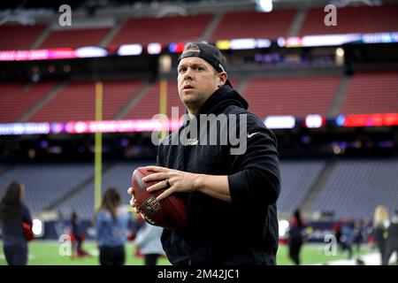 Houston, Texas, Stati Uniti. 18th Dec, 2022. Houston Texans Long Snapper Jon Weeks (46) prima della partita tra gli Houston Texans e i Kansas City Chiefs al NRG Stadium di Houston, Texas, il 18 dicembre 2022. (Credit Image: © Erik Williams/ZUMA Press Wire) Foto Stock